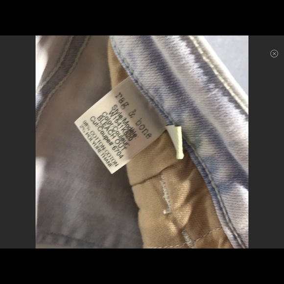 UEC Rag & Bone Bleached Jeans Sz 27 - Picture 4 of 8